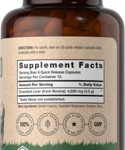 Horbaach Grassfed Liver (4,500 mg) - 90 capsules