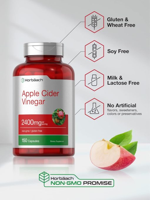 Horbaach Apple Cider Vinegar (2,400 mg) - 150 capsules