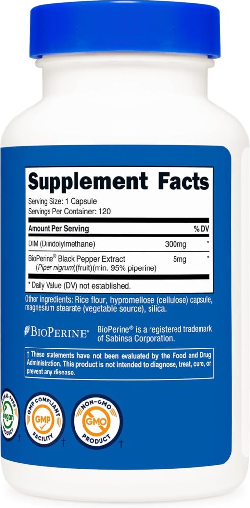 Nutricost DIM Diindolymethane (300 mg) - 120 capsules