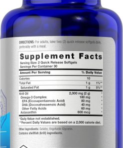 Horbaach Krill Oil with Astaxanthin (2,000 mg) - 60 softgels