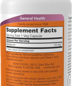 Now Melatonin (10 mg) Extra Strength - 100 veg capsules