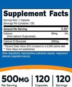Nutricost Calcium D-Glucarate (500 mg) - 120 capsules