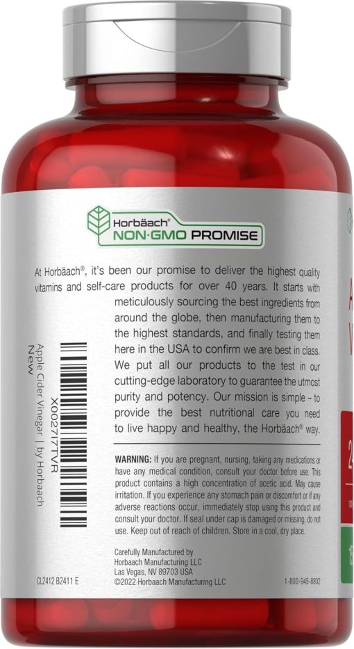 Horbaach Apple Cider Vinegar (2,400 mg) - 150 capsules