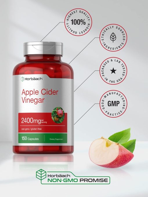 Horbaach Apple Cider Vinegar (2,400 mg) - 150 capsules