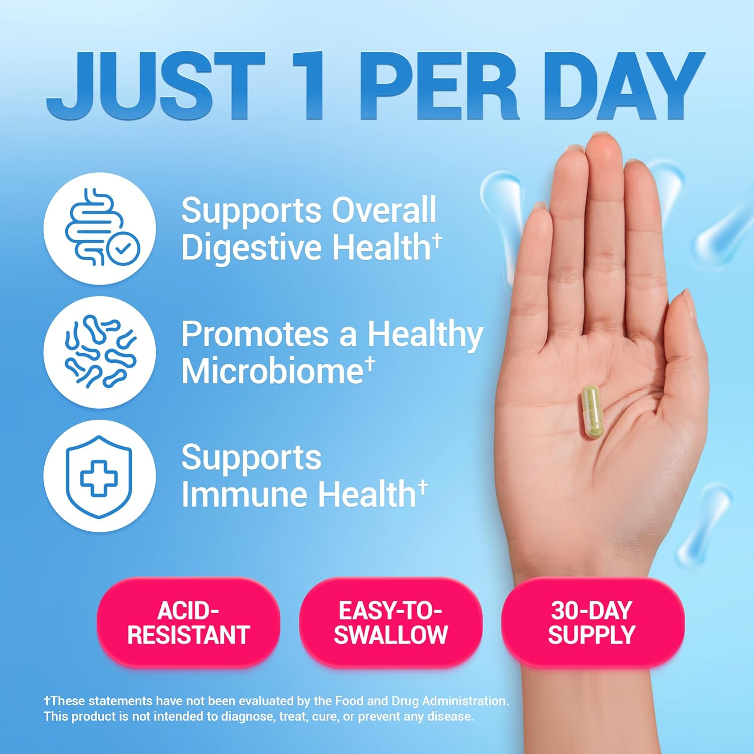 Dr. Berg probiotic with prebiotic blend (60 billion CFUs) - 30 capsules