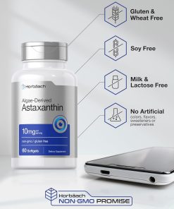Horbaach Astaxanthin Algae-Derived (10 mg) - 60 softgels