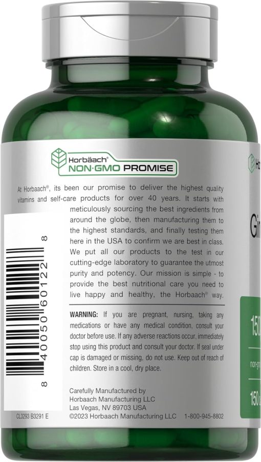 Horbaach Ginger Root (1,500 mg) - 150 capsules