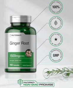 Horbaach Ginger Root (1,500 mg) - 150 capsules