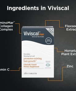 Viviscal Nourishes Thinning Hair and Promotes Existing Hair Growth Man - 180 tablets