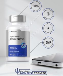 Horbaach Astaxanthin Algae-Derived (10 mg) - 60 softgels
