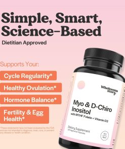 Wholesome Story Myo & D-Chiro Inositol with MTHF, Folate + Vitamin D3 - 120 vegetarian capsules