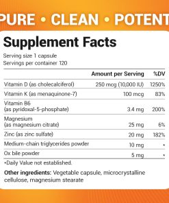 Dr.Berg Vitamin D3 (10,000 IU) + K2 (100 mcg) - 120 capsules