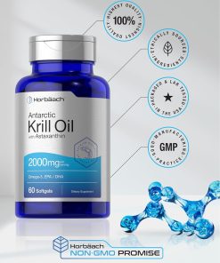 Horbaach Krill Oil with Astaxanthin (2,000 mg) - 60 softgels