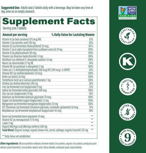 MegaFood Baby & Me 2 Postnatal Multivitamin - 60 tablets