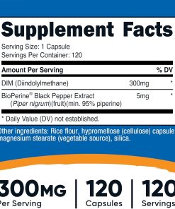 Nutricost DIM Diindolymethane (300 mg) - 120 capsules