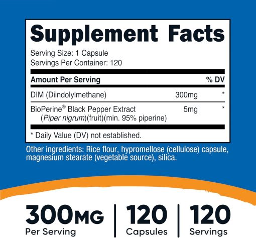 Nutricost DIM Diindolymethane (300 mg) - 120 capsules