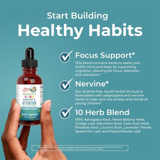 Mary Ruth's Kids Focus & Attention Liquid Extract Organic - 30ml