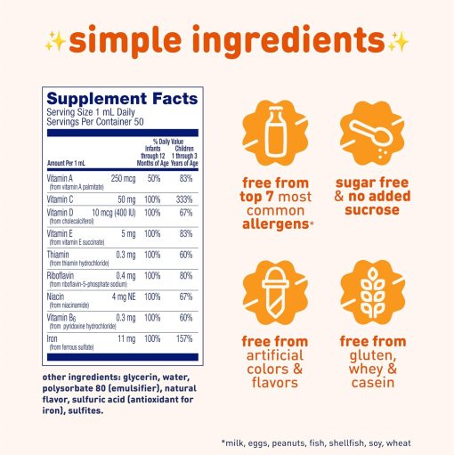 Enfamil Multivitamin & Iron Drops Brain & Body - 50 ml