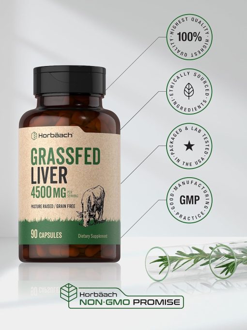 Horbaach Grassfed Liver (4,500 mg) - 90 capsules