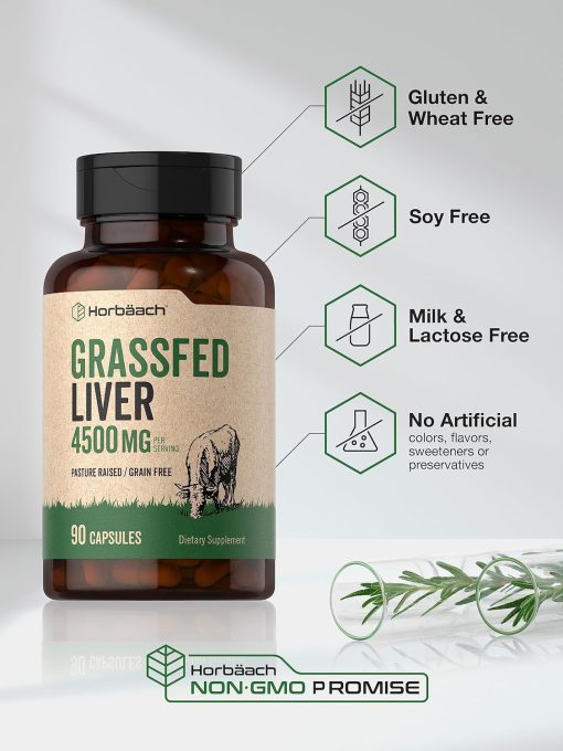 Horbaach Grassfed Liver (4,500 mg) - 90 capsules