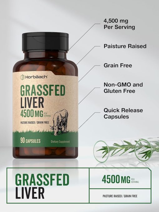 Horbaach Grassfed Liver (4,500 mg) - 90 capsules