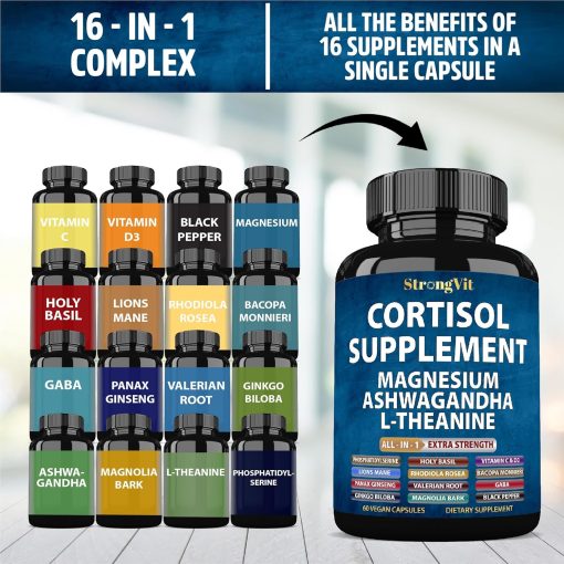 Strong Vit Cortisol Supplement - 60 vegan capsules