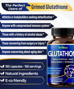 GriMed Glutathione Milk Thistle + Nac Collagen + Viamin C - 150 capsules