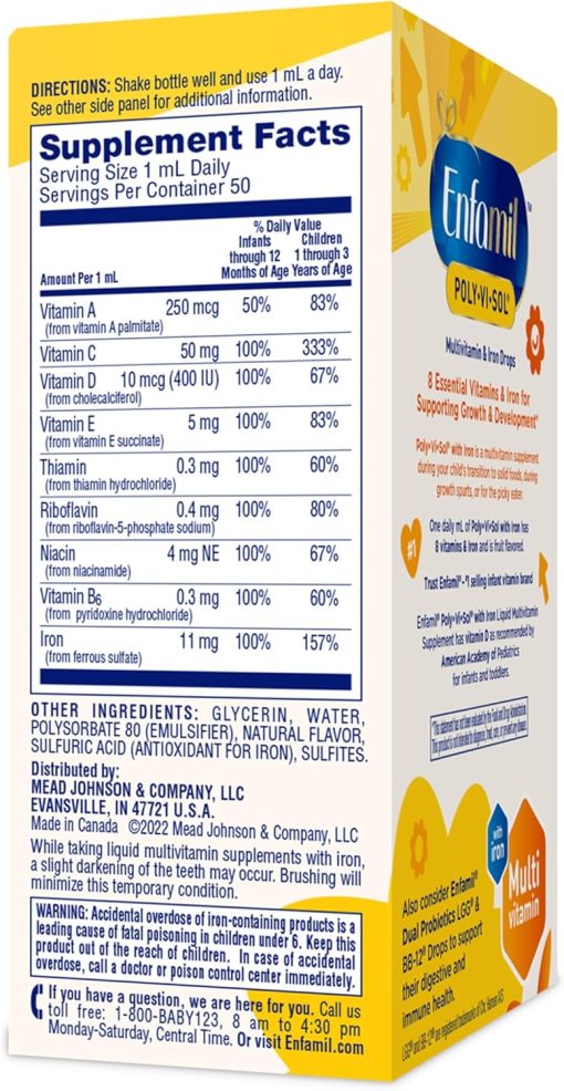 Enfamil Multivitamin & Iron Drops Brain & Body - 50 ml