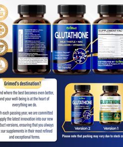 GriMed Glutathione Milk Thistle + Nac Collagen + Viamin C - 150 capsules