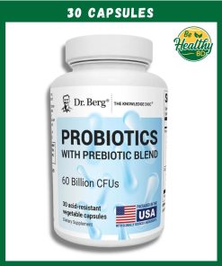 Dr. Berg probiotic with prebiotic blend (60 billion CFUs) - 30 capsules