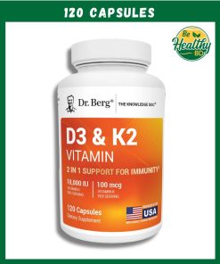 Dr.Berg Vitamin D3 (10,000 IU) + K2 (100 mcg) - 120 capsules