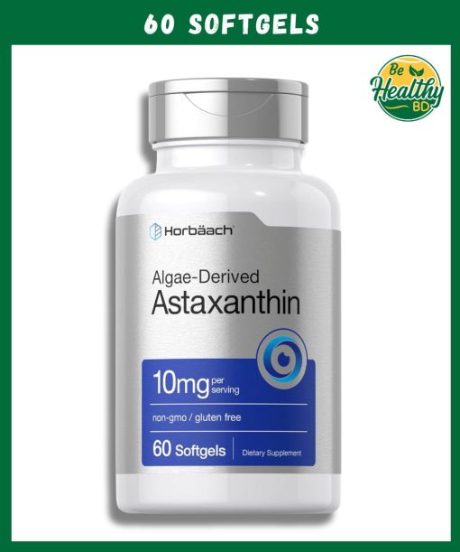 Horbaach Astaxanthin Algae-Derived (10 mg) - 60 softgels