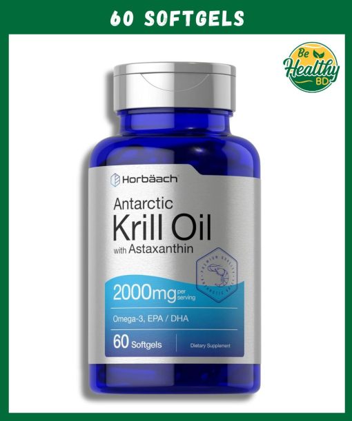 Horbaach Krill Oil with Astaxanthin (2,000 mg) - 60 softgels