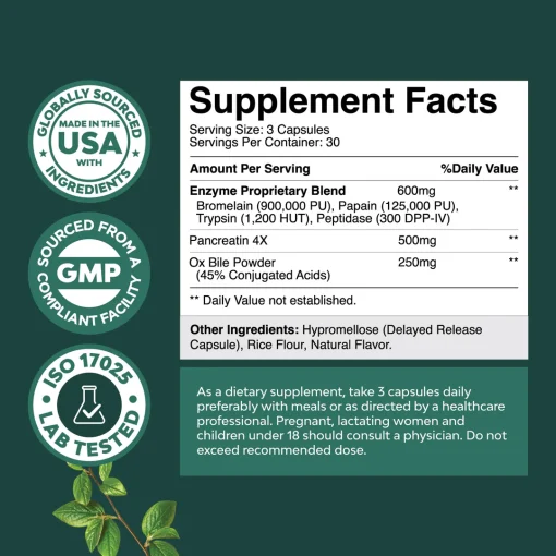 Nature's Craft Ox Bile Complex - 90 capsules