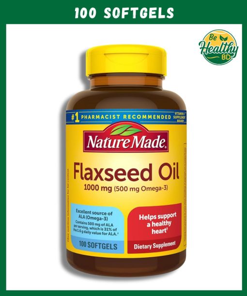 Nature Made Flaxseed Oil (1,000 mg) (500 mg Omega-3) - 100 softgels