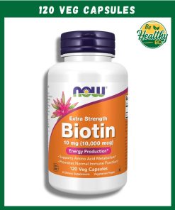 Now Biotin 10 mg (10,000 mcg) Extra Strength - 120 veg capsules