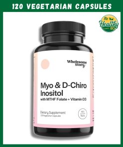 Wholesome Story Myo & D-Chiro Inositol with MTHF, Folate + Vitamin D3 - 120 vegetarian capsules