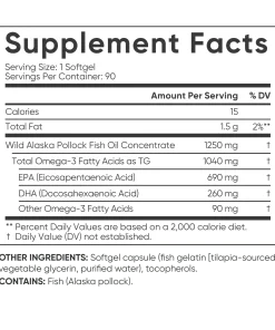Sports Research Omega-3 Fish Oil (1250 mg) - 90 softgels