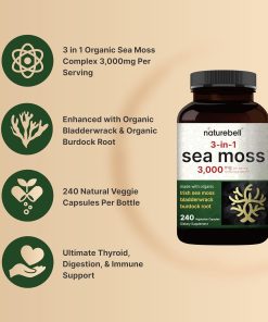 Naturebell Sea Moss (3,000 mg) - 240 vegetarian capsules