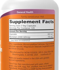 Now Quercetin with Bromelain - 240 veg capsules