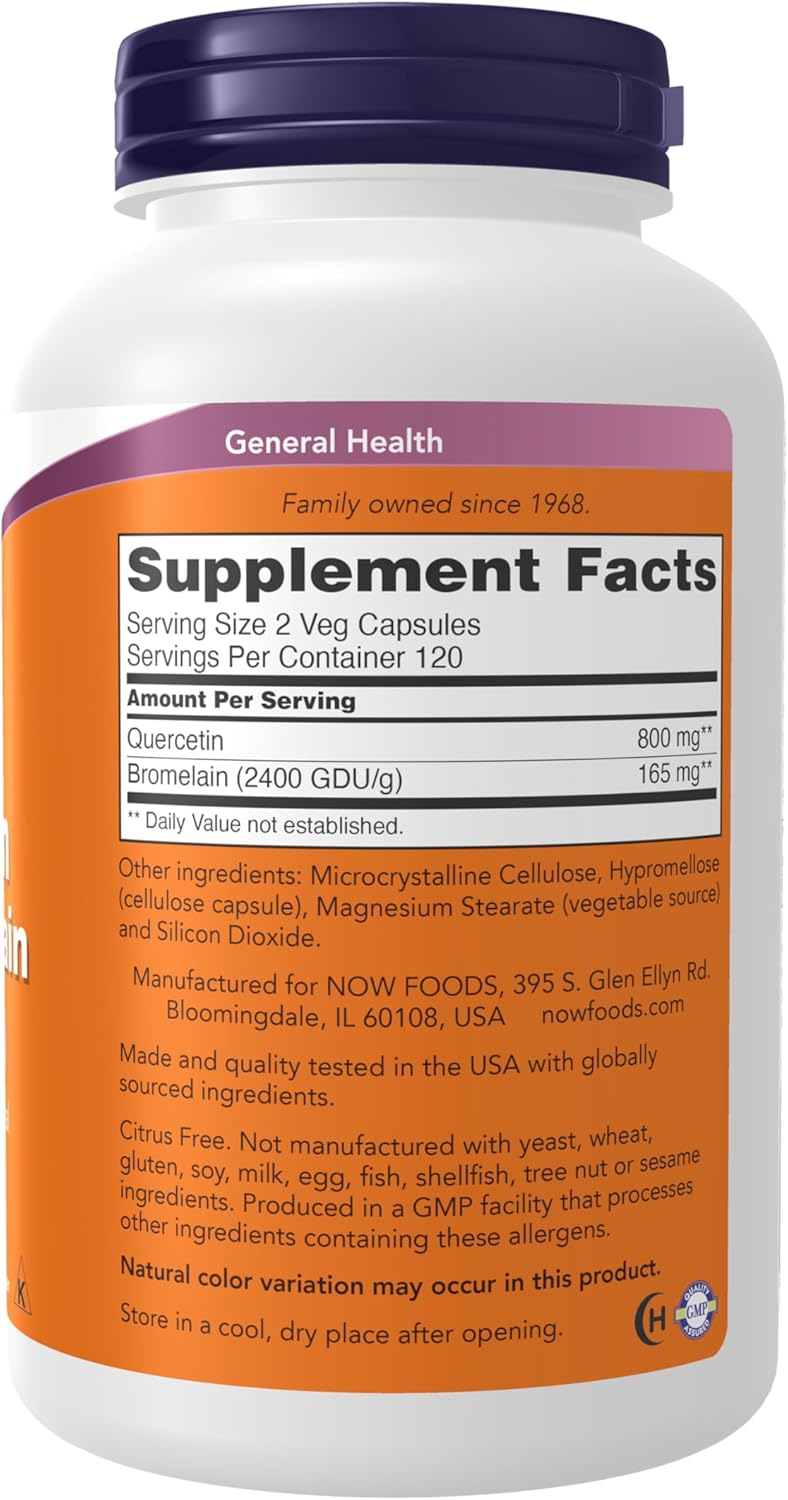 Now Quercetin with Bromelain - 240 veg capsules