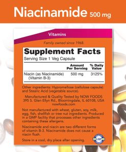 Now Niacinamide (500 mg) - 100 capsules