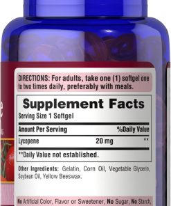 Puritan's Pride Lycopene (20 mg) - 60 softgels