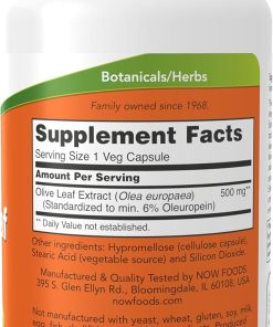 Now Olive Leaf Extract (500 mg) - 60 veg capsules