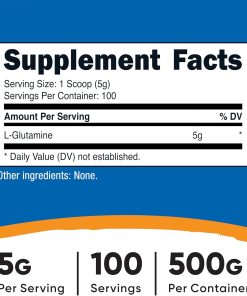 Nutricost L-Glutamine Powder Unflavored - 500 gram
