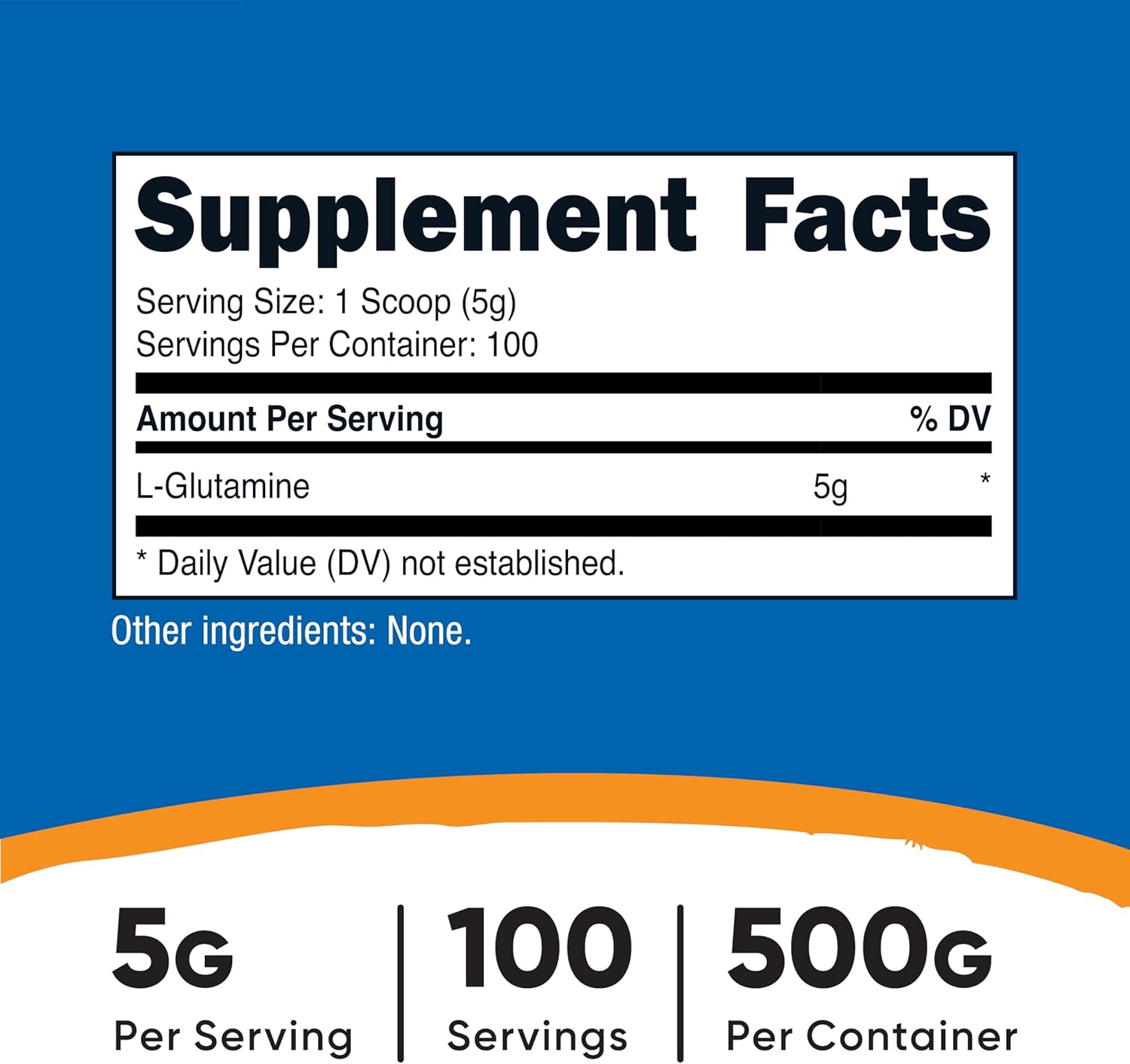 Nutricost L-Glutamine Powder Unflavored - 500 gram
