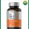 Horbaach Vitamin K2 MK-7 (100 mcg) + D3 (5,000 IU) - 180 softgels