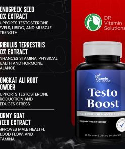 Dr+ Vitamin Solutions Testo Boost Male Performance Support - 30 capsules