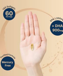 Naturebell Omega-3 Fish Oil (4,200 mg) Burpless Lemon Flavor - 180 softgels