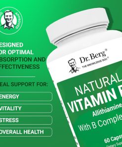 Dr.Berg Natural Vitamin B1+ with B Complex Blend - 60 capsules
